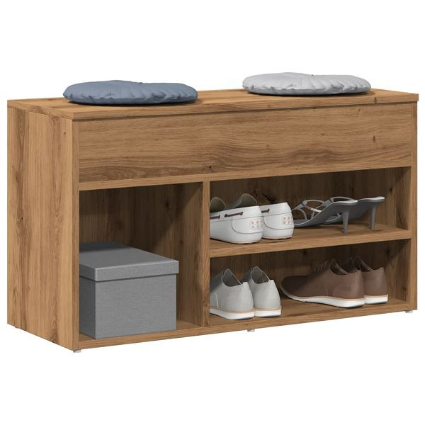 vidaXL Schuhbank Artisan-Eiche 80x30x45 cm Holzwerkstoff, 856757