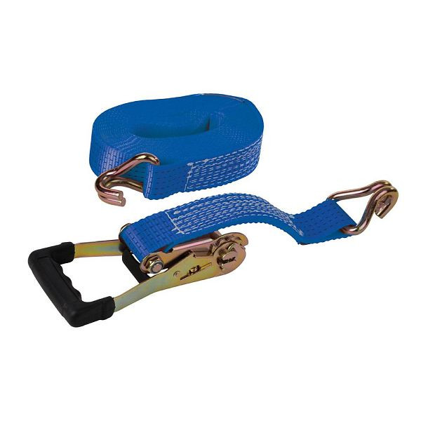 Silverline Spanngurt mit J-Haken und gummiertem Ratschengriff, 8 m x 50 mm, Leistung: 1700 kg; Zurrkraft: 3400, 846125