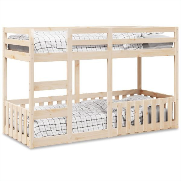 vidaXL Etagenbett 75x190 cm Massivholz Kiefer, platzsparend, 3308595