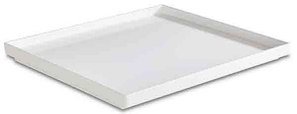 APS GN 1/2 Tablett -ASIA PLUS-, 32,5 x 26,5 cm, Höhe: 3 cm, Melamin, innen: weiß, glänzend, außen: weiß, matt, 15450