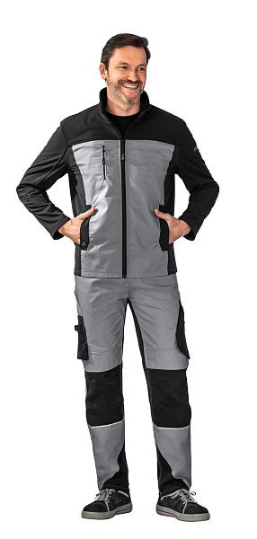 Planam Norit Herren Hybridjacke, zink/schwarz, Größe 54, 6506054