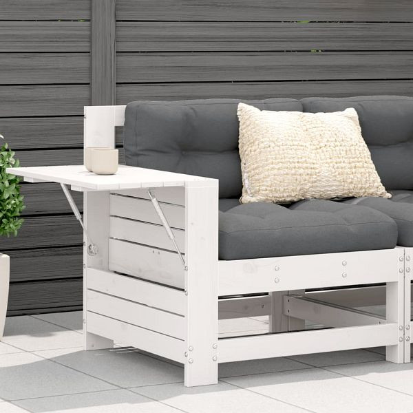 vidaXL Gartensofa mit Armlehne und Beistelltisch Massivholz Kiefer, 844879