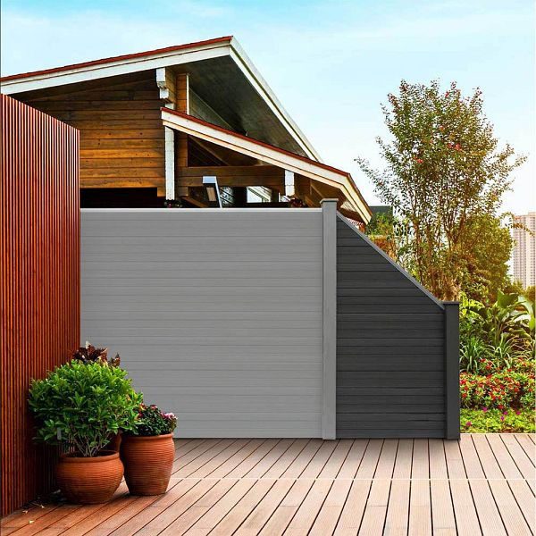 HOME DELUXE WPC Sichtschutzzaun CALLADO, 1x Schrägelement, 10895
