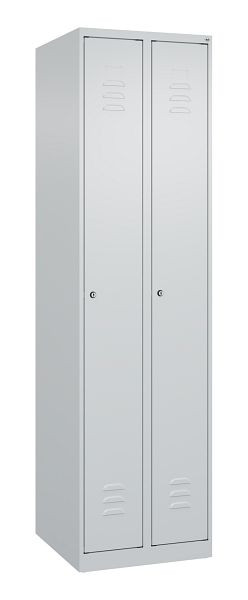 C+P Umkleidespind Classic PLUS, 2 Abteile, 1850x500x500mm, 7035/7035, Zylinderschlösser, 080000-29 S10021