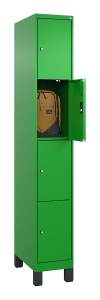 C+P Schließfachschrank Evolo PLUS, mit Füßen, 4 Fächer, 1950x300x500mm, 6037/60, 049010-104 S10026