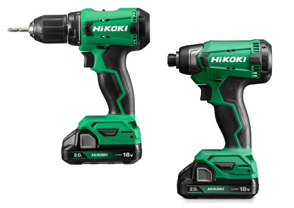 HiKOKI 18V Akku Combo-Kit (DS18DA + WH18DA), 2x 2.0 Ah, KC18DA (2.0) (Transportkoffer) Combo-Kit, KC18DAWAZ