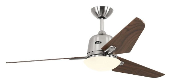 CasaFan Deckenventilator Eco Aviatos 132 Chrom gebürstet-Massivholz Nussbaum gebeizt, 513252