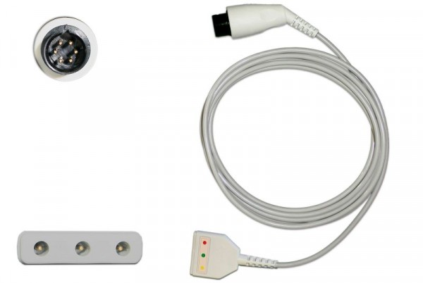 Golmed 3-adriges EKG-Stammkabel mit 1,5 mm DIN-Buchse, zu Mindray Datascope, 15-3-76.5