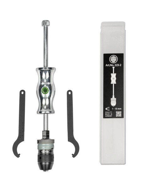 KUKKO Passstiftauszieher mit Gleithammer (1 mm - 13 mm), mit 250 mm Schlagweg, 1 kg Schlagmasse, 223-2
