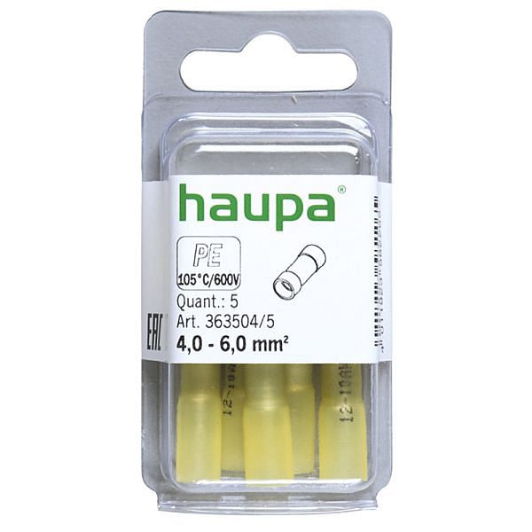 Haupa Stoßverbinder isoliert 4,0-6,0 mm² shrink, VE: 5 Stück, 363504/5