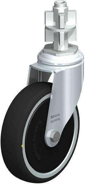 Blickle LKRA-PATH 126K-11-ELS-FK-E17 Apparate-Lenkrolle mit Expander, Thermoplastisches Polyurethan, Grau, 848902
