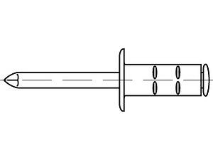ART 88474 Mehrbereichsblindniete A 2/A 2 FLAKO 6,4 x 13 VE=S (250 Stück)