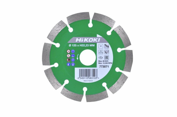 HiKOKI Diamanttrennscheibe 125x10,0x22,23 mm Universal ds, 773071