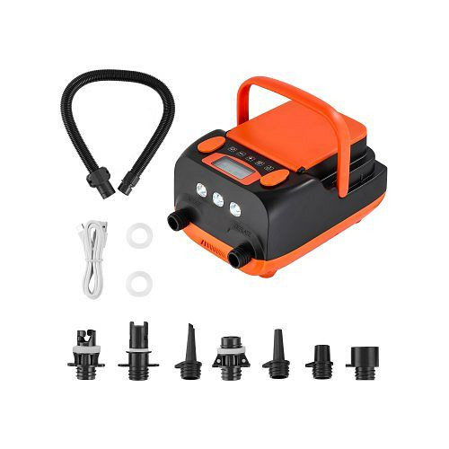 VEVOR 20 PSI Paddleboard Pumpe, zweistufig, USB-Ausgang, LED, Auto-Abschaltung, 12V DC für Boote & Matratzen, JBDDQB20PSICOCUDDV9