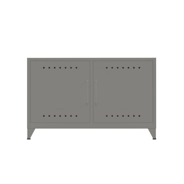 Bisley Fern Sideboard, inkl. 1 festen Fachboden, Kabeldurchlass und Klett-Halter, 649 slate, FERCAB649