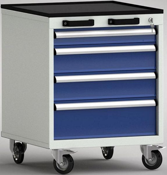 KLW Standard-Werkzeugwagen - 572 x 655 x 750 mm B x T x H mit 4-seitigem Abrollrand, 75EA/125EA/125EA/175EA, FEA0600-04ESV-002
