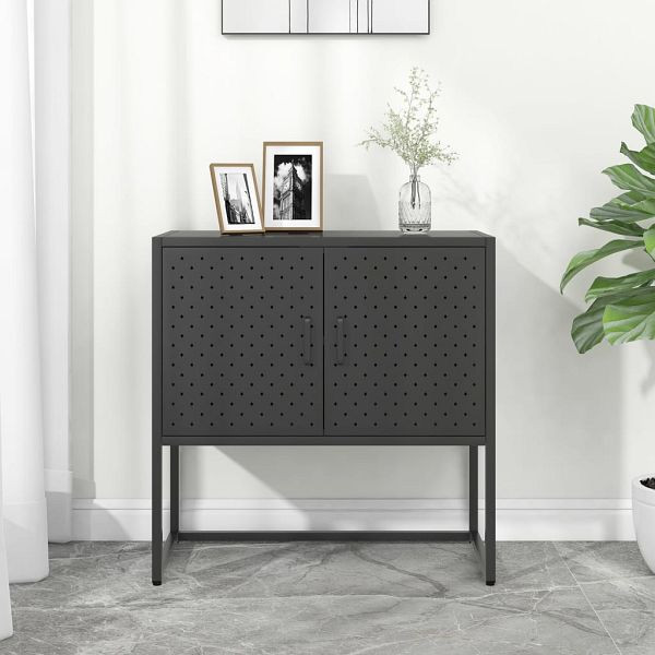 vidaXL Sideboard Anthrazit 75x35x75 cm Stahl, Material: Stahl, 335873