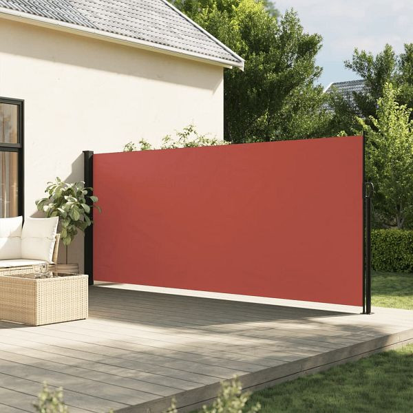 vidaXL Seitenmarkise Ausziehbar Terrakottarot 160x600 cm, 4004528