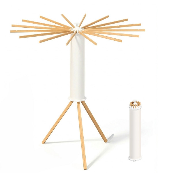 SONGMICS Wäsche-Trockenständer, Natürlich, 112x112x122 cm, LLR530YW01