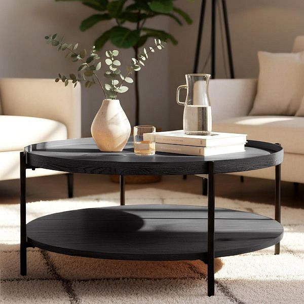 CLP Couchtisch Corbitan 80 cm, grau, 326745, 4255716365820
