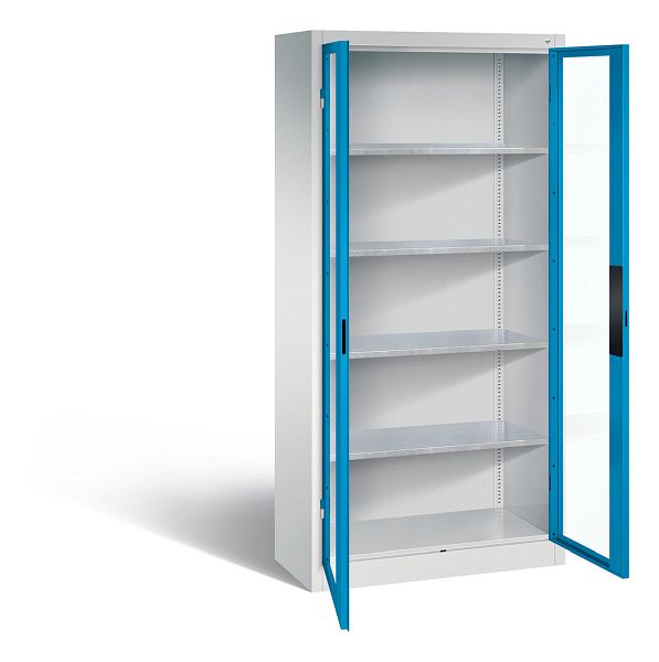 C+P Werkzeugschrank Acurado, H1950xB930xT400mm, Farbe: Lichtgrau / Lichtblau, Muldengriff, 8920-055 S10111