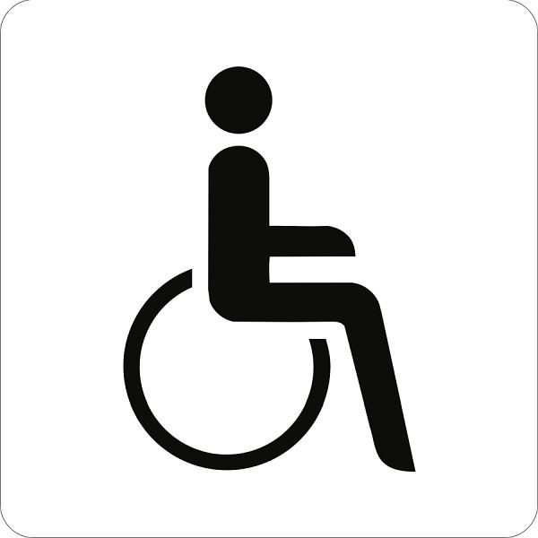 Moedel Piktogramm WC Behinderte/barrierefrei, Folie, 160x160 mm, 52178