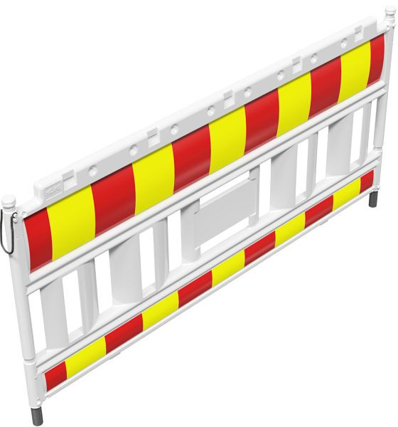 Schake Euro2-Schrankenzaun Typ Nox weiß, ohne Lampenadapter, Folie Typ 3, rot / gelb, 33420K3SK