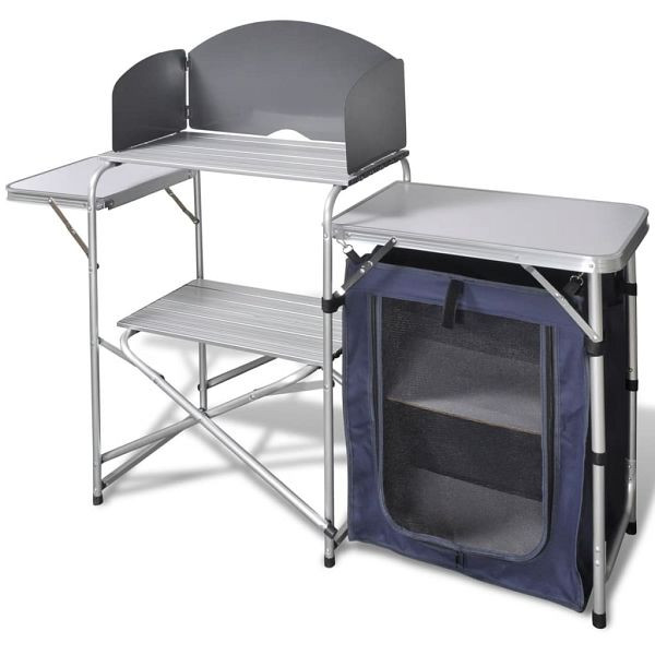 vidaXL Campingküche Klappbar mit Aluminium-Windschutz, 41330