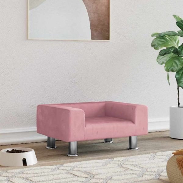vidaXL Hundebett Rosa 50x40x26,5 cm Abmessung Samt, 171928