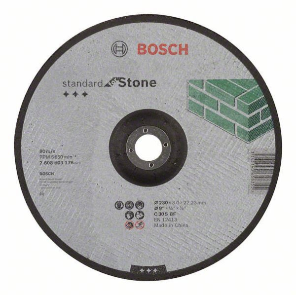 Bosch Trennscheibe gekröpft Standard for Stone C 30 S BF, 230 mm, 3,0 mm, VE: 25 Stück, 2608603176