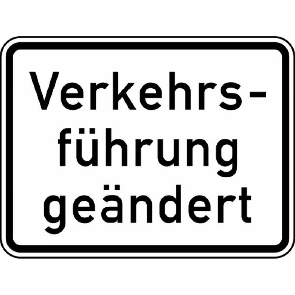 Stein HGS Verkehrsführung geändert Nr. 1008-31, 420 x 315 mm, Flachform 3 mm, RA2, 1008-31-123