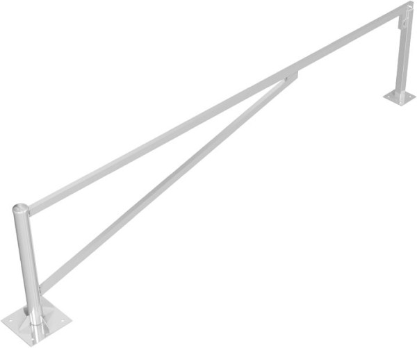 Schake Drehschranke 4,00m, mit Profilzylinder, Drehpfosten: Ø 102mm, Schrankenarm: 60x40mm, inkl. 2 Auflagepfosten, zum Aufdübeln, feuerverzinkt, 413_400ZP