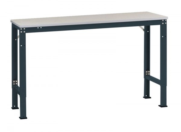 Manuflex Arbeits-Grundtisch UNIVERSAL Spezial mit Melaminplatte, BxTxH = 2000 x 1200 x 722-1022 mm, Anthrazit, AU7131.7016