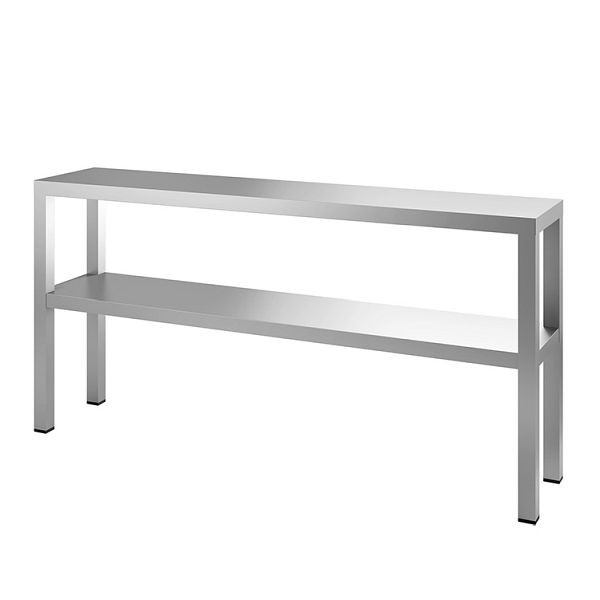 Gastro-Inox Edelstahl Doppel-Aufsatzbord 1600(L)x300(T)x650(H)mm, 303.318