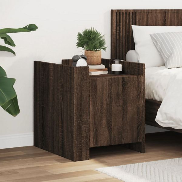 vidaXL Nachttisch Braun Eichen-Optik 45x50x50 cm Holzwerkstoff, 848303