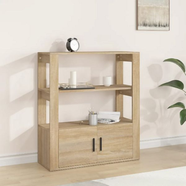 vidaXL Sideboard Sonoma-Eiche 80x30x90 cm Holzwerkstoff, 819463
