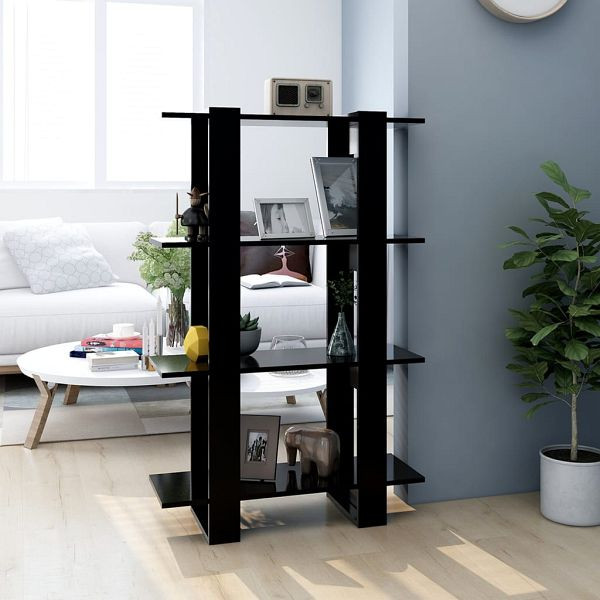 vidaXL Bücherregal/Raumteiler Schwarz 80x30x123,5 cm, 811575