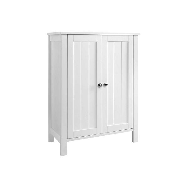 VASAGLE Badezimmerschrank mit Doppeltür Weiß, BCB60W