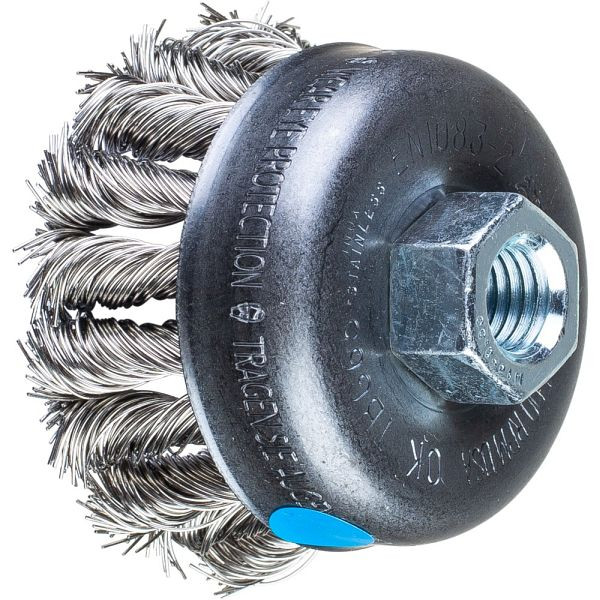 Pferd Topfbürste mit Gewinde, gezopft POS TBG 65/M14 CT INOX 0,50, 43305053