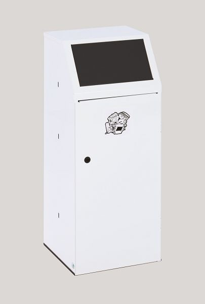 VAR Wertstoffsammler WSG 69 mit Fronttür, Einwurfklappe beschichtet, Klemmring, anthrazit, 17153