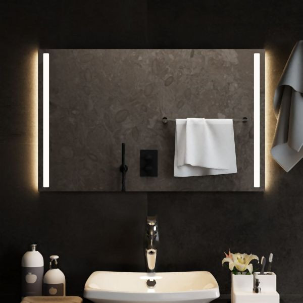 vidaXL LED-Badspiegel 80x50 cm, stilvoll, IP65, Kosmetik, 151748