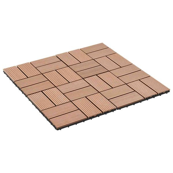 vidaXL Terrassenfliese 22-teilig Braun 30 x 30 cm WPC, 3444837