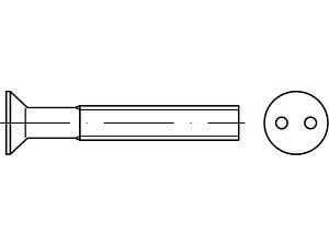 ART 88112 Sicherheitsschrauben (D963)A2 M 5 x 16 mit Zweiloch VE=S (10 Stück)