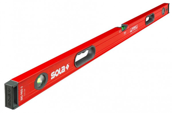Sola Alu-Wasserwaage Big Red 3 120 mit Handgriffen, 01219401