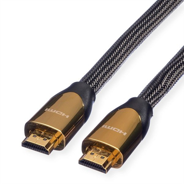 ROLINE 4K PREMIUM HDMI Ultra HD Kabel mit Ethernet, ST/ST, schwarz, 3 m, 11.04.5803