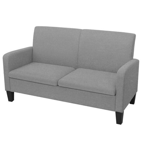 vidaXL 2-Sitzersofa 135 x 65 x76 cm Hellgrau, 244708