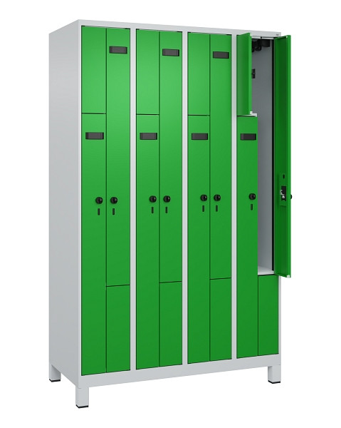 C+P Z-Spind Evolo PLUS, Füße, 8 Fächer, 1950x1200x500mm, 7035/6037, Drehriegel, 049013-408 S10008
