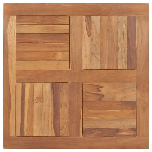 vidaXL Tischplatte Massivholz Teak Quadratisch 80×80×2,5 cm, 48990