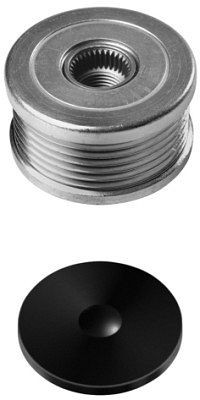 HELLA Generatorfreilauf, Gewindemaß: M17x1,5, Anzahl der Rillen: 6, mit Kappe, 9XU 358 038-051