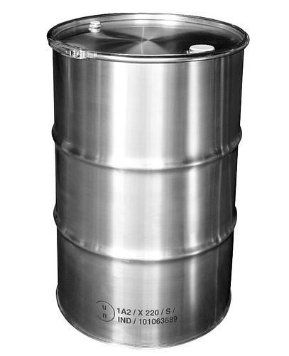 DENIOS Edelstahl-Deckelfass, 120 Liter, Materialstärke: 1 mm, 269232